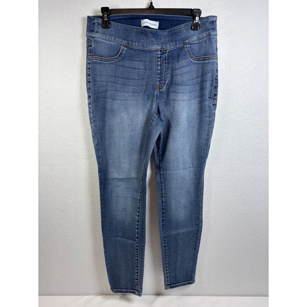Lane Bryant Jeggings Womens 12 Blue Cotton Blend High Rise Flex Magic Waistband